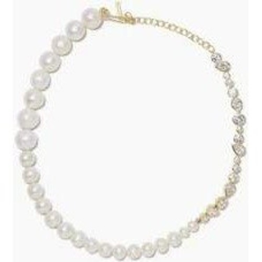 Completedworks The Temporal Anomaly Pearl and Zirconia Gold Vermeil Necklace NEW